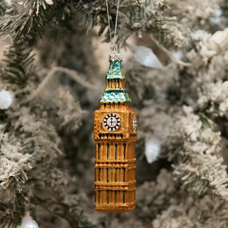 Gisela Graham Gig Ben Glass Christmas Ornament | Putti Christmas Canada