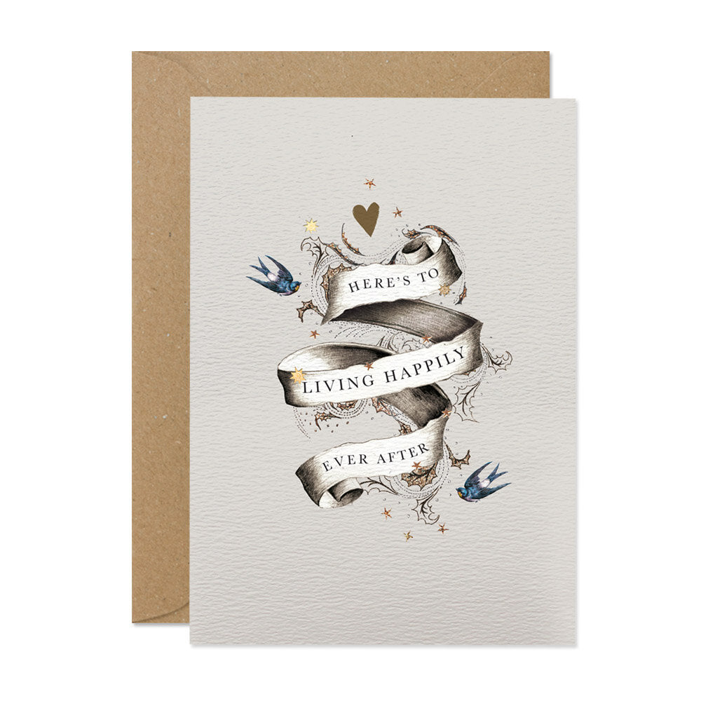 "Here’s to Living Happily Ever After" Greeting Card | Putti Celebrations 