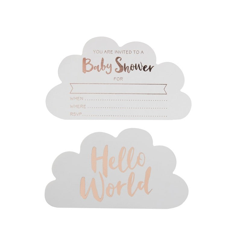  "Hello World" Cloud Invitations, GR-Ginger Ray UK, Putti Fine Furnishings