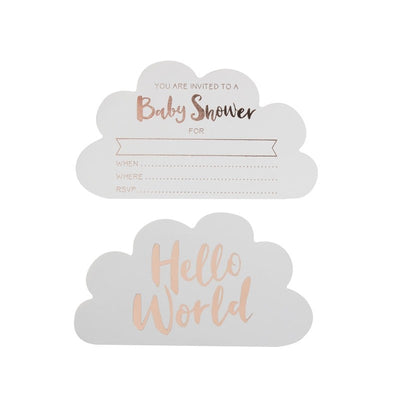 "Hello World" Cloud Invitations, GR-Ginger Ray UK, Putti Fine Furnishings