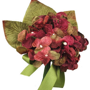 Miss Rose Sister Violet Hydrangea Posy - Burgundy, MRSV-Miss Rose Sister Violet, Putti Fine Furnishings