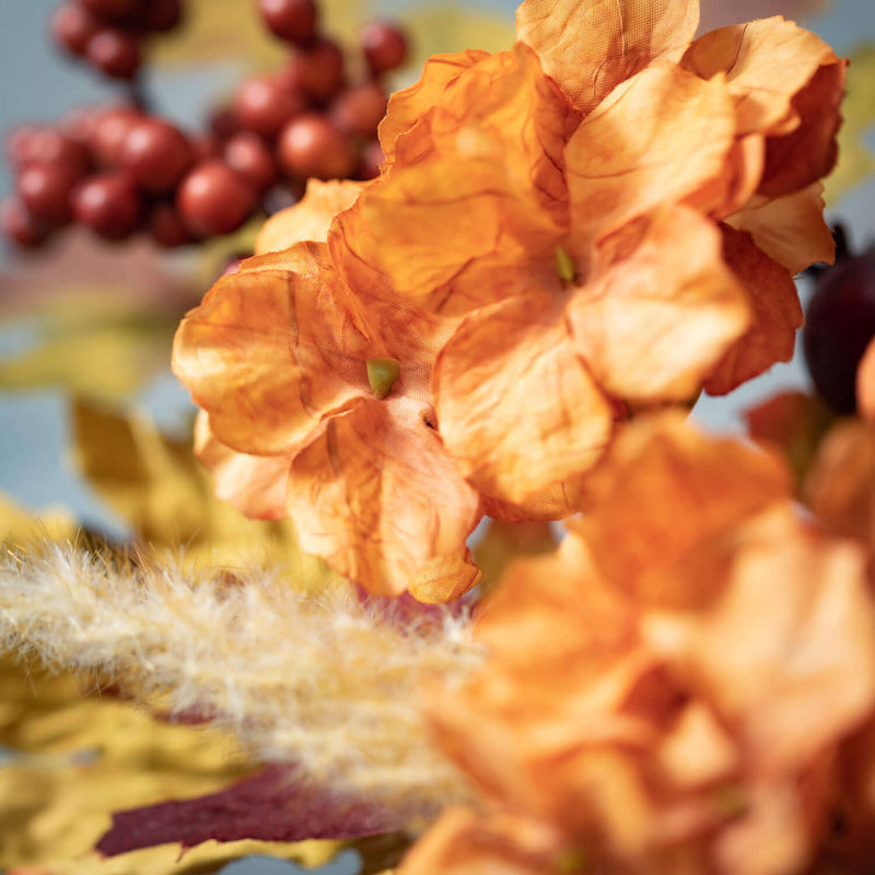 Hydrangea and Leaf Fall Orb | Putti Autumn Thanksgiving Celebrations 