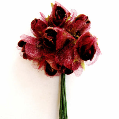 Miss Rose Sister Violet - Rose Bud Posy - Burgundy, MRSV-Miss Rose Sister Violet, Putti Fine Furnishings