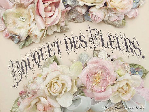 Miss Rose Sister Violet Rose Posy Clip, MRSV-Miss Rose Sister Violet, Putti Fine Furnishings