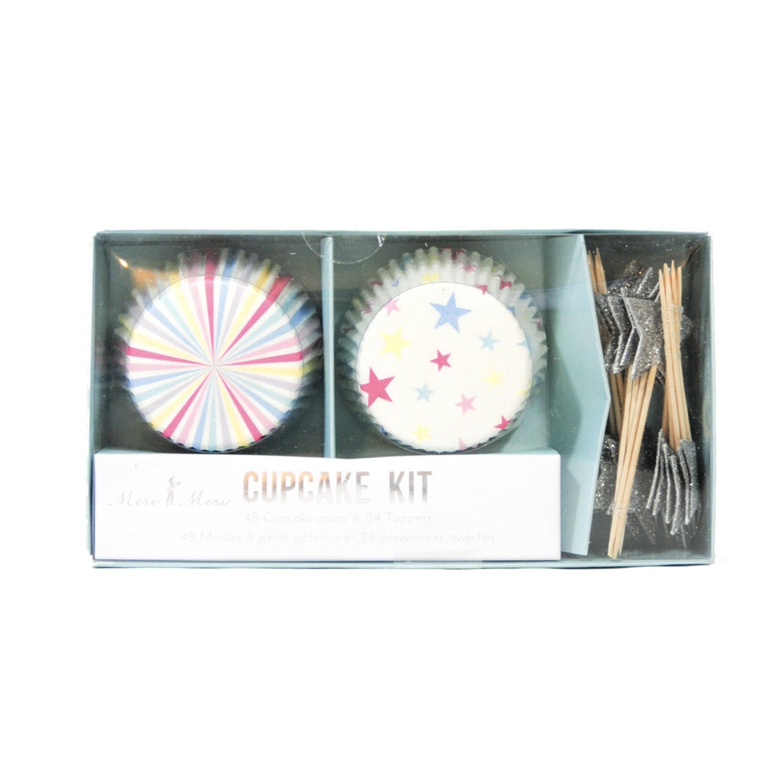 Pastel "Stars and Stripes" Cupcake Kit, MM-Meri Meri UK, Putti Fine Furnishings