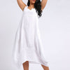Sleeveless Linen Dress - White