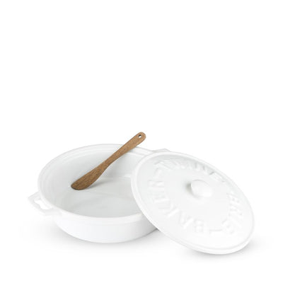 Ceramic Brie Baker & Acacia Wood Spreader Set by Twine | Putti Fine Furnishings