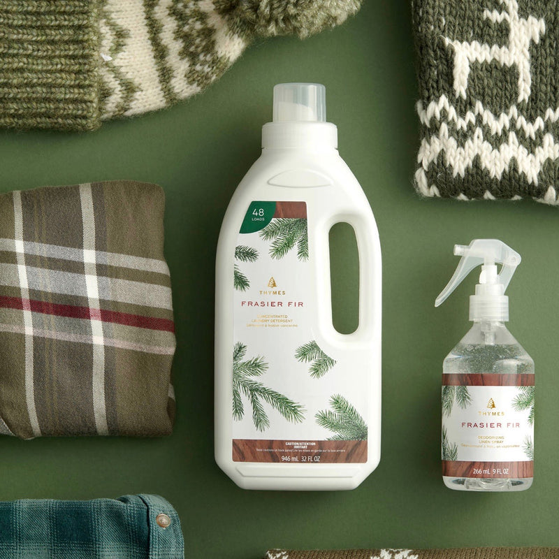 Thymes Frasier Fir Deodorizing Linen Spray | Putti Fine Furnishings Canada