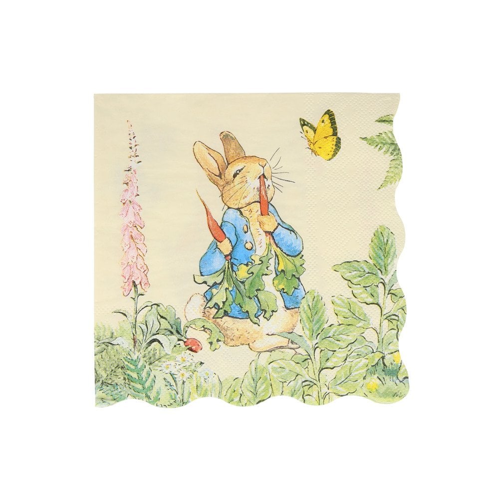 Meri Meri Peter Rabbit in the Garden Paper Napkins - Large | Putti Party Supplies