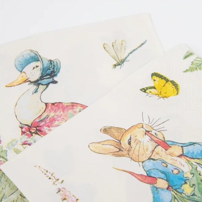 Meri Meri Peter Rabbit in the Garden Paper Napkins - Large | Putti Party Supplies