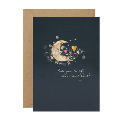 "Love you to the Moon and Back" Greeting Card | Putti Celebrations