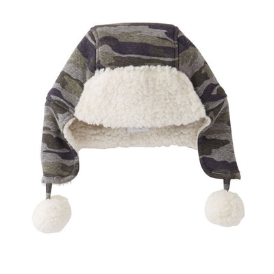 Mud Pie "Camo Print" Sherpa Hat, MP-Mud Pie, Putti Fine Furnishings