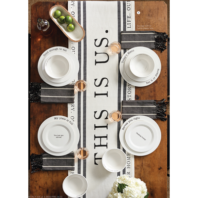 Mud Pie "Table for 4" Dinner Plates | Putti Fine Furnishings
