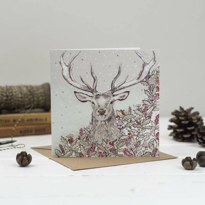 Fay's Studio Christmas Deer Greeting Card | Putti Fine Furnishings