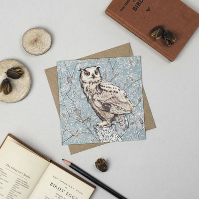 Fay's Studio Eagle Owl Greeting Card | Putti Fine Furnishings