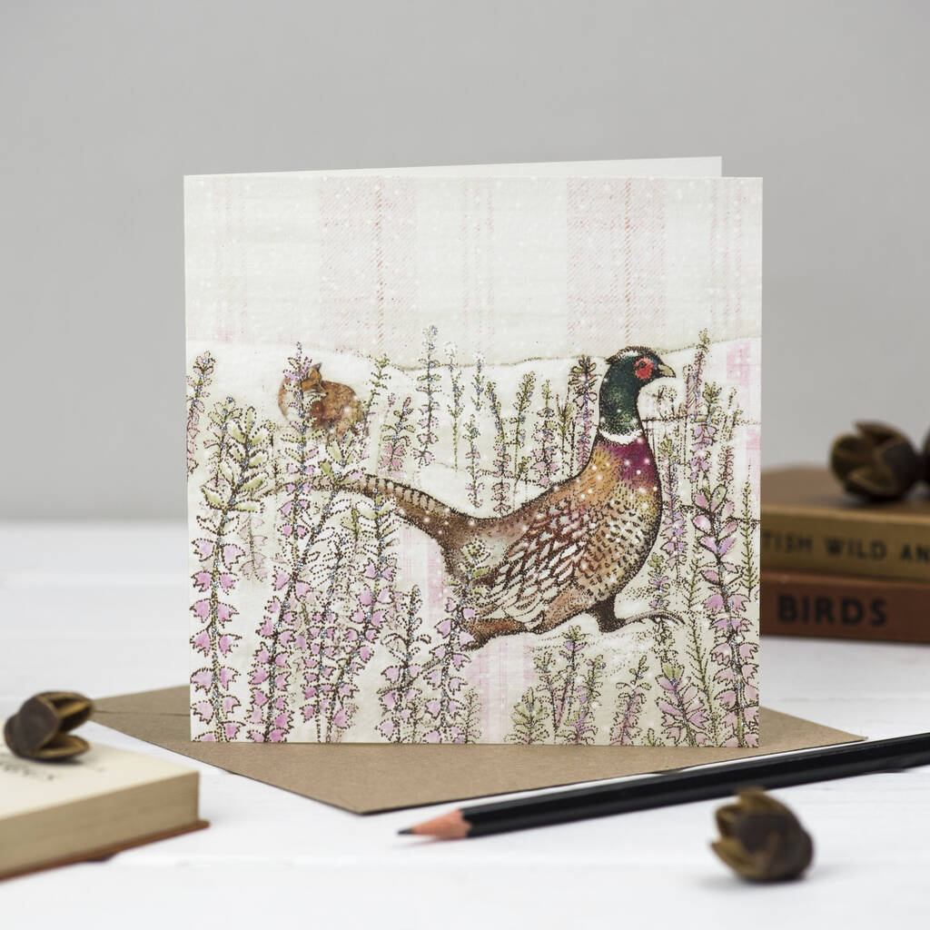 Fox and Pheasant Greeting Card