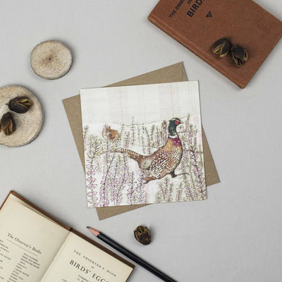 Fox and Pheasant Greeting Card