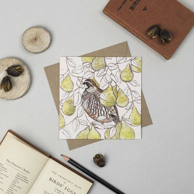 Fay's Studio Partridge in a Pear Tree Greeting Card | Putti Fine Furnishings