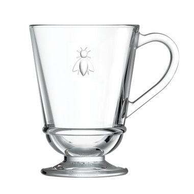 La Rocher Abeilles Bee Footed Glass Mug 9.7oz - Putti Fine Furnishings