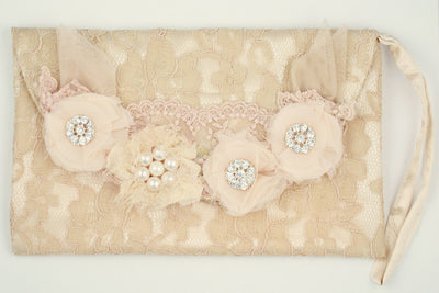 Miss Rose Sister Violet - Embellished Lace Clutch Bag, MRSV-Miss Rose Sister Violet, Putti Fine Furnishings