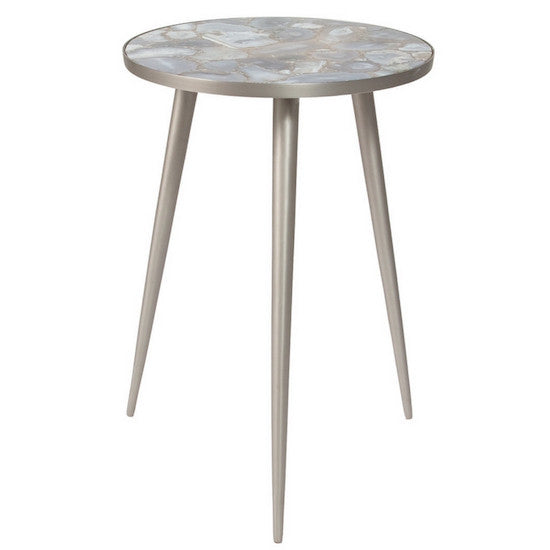 Agate Accent Table - Silver, SIF-Style in Form, Putti Fine Furnishings