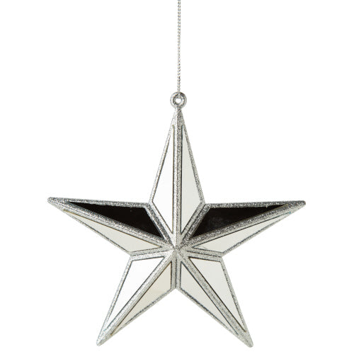 Silver Mirror Star Ornament