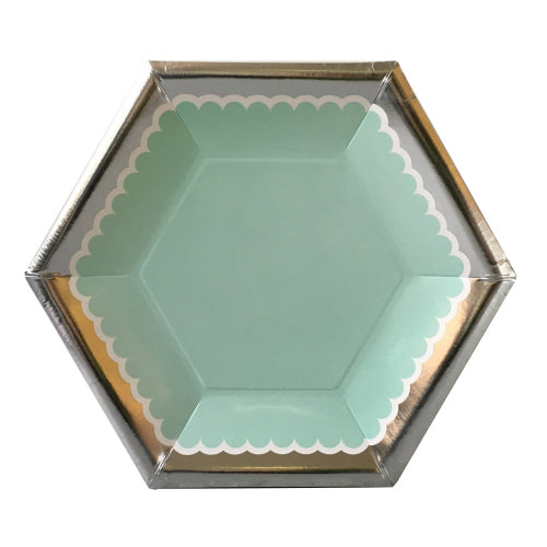 Sophistiplate "Confection" Mint and Silver Dessert Plate | Putti Celebrations