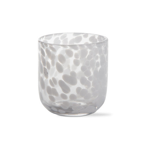 White Confetti Tumbler Glass