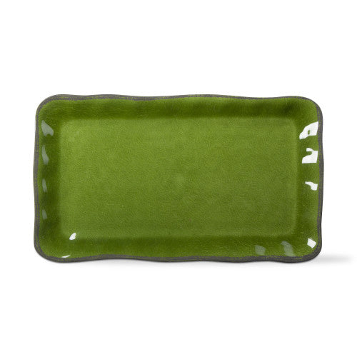 "Veranda" Bamboo Melamine Rectangular Tray - Green | Putti Fine Furnishings Canada