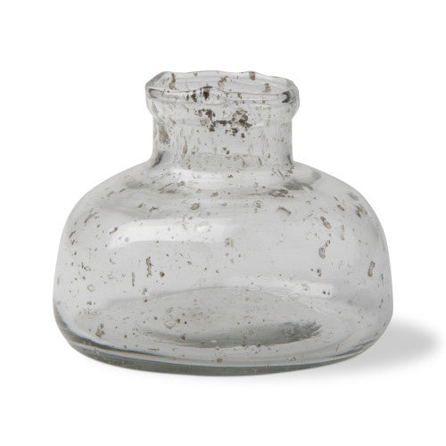 Pebbled Glass Small Inkwell Vase