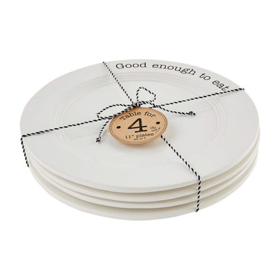 Mud Pie "Table for 4" Dinner Plates | Putti Fine Furnishings