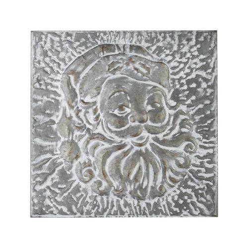 Raz Imports Embossed Santa Metal Wall Art | Putti Christmas Canada