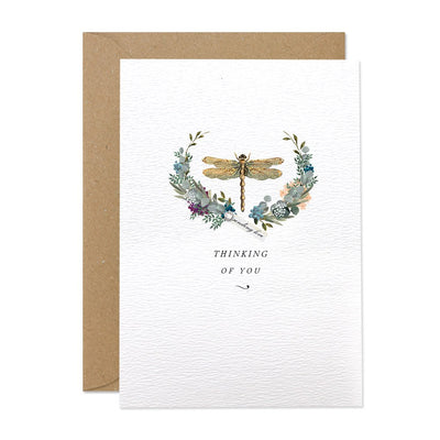 "Thinking of You" Dragonfly Greeting Card