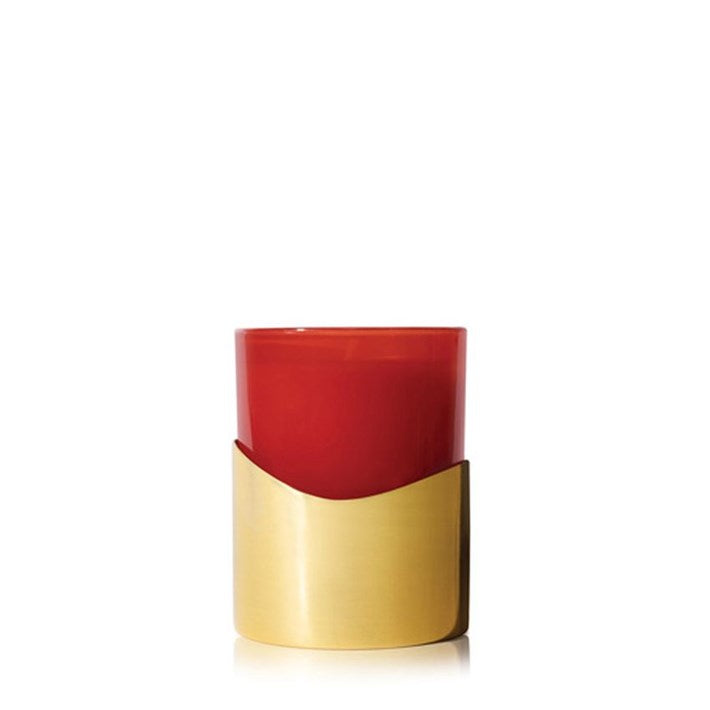 Thymes Simmered Cider Candle with Sleeve Harvest Red