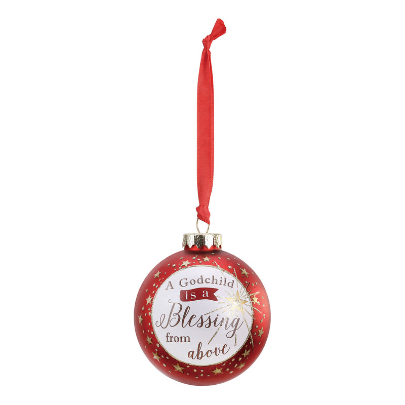 "Godchild" Message Ball Ornament