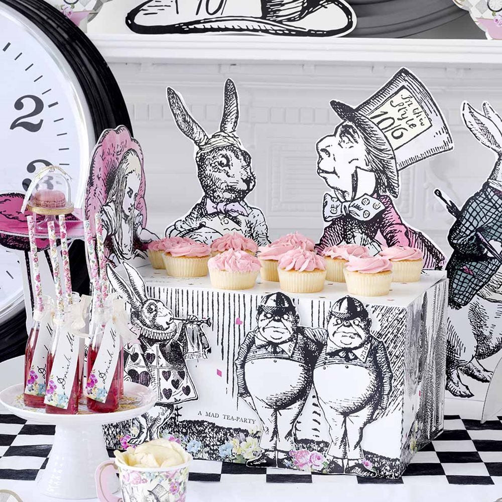 Alice in Wonderland Party Gift Bags, 24 Pack Alice in Wonderland Party  Favor Bags with Stickers, Alice in Wonderland Party Bag, Alice Party  Supplies