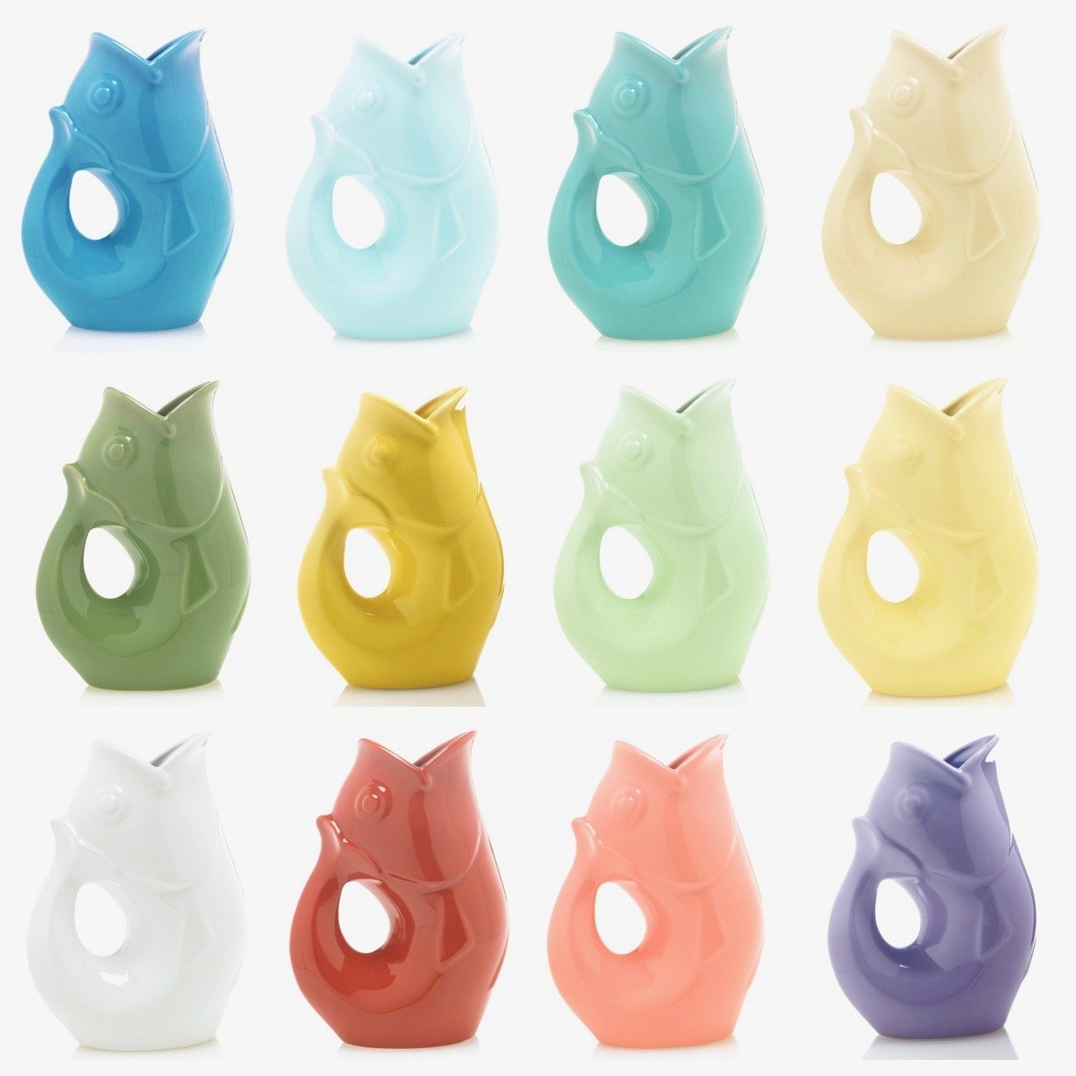 Gurglepot Fish Shaped Pitcher Gurgle Pots | Putti Fine Furnishings