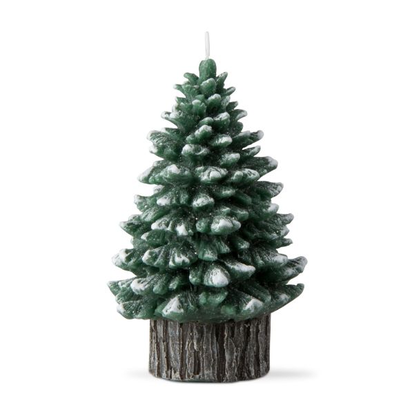 Spruce Rustic Tree Candle Hunter Green - Medium
