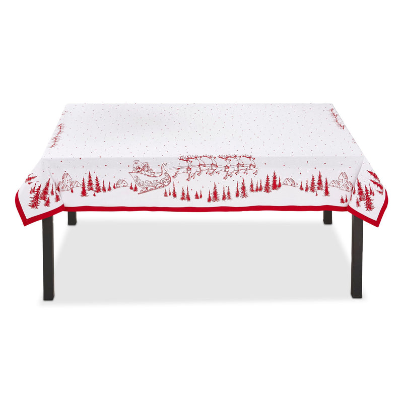 Santa & Sleigh Tablecloth | Putti Christmas Entertaining 