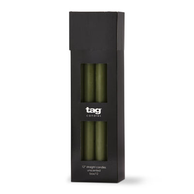 Straight Candles 12" - Olive