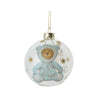 "Baby's First Christmas" Teddy Bear Glass Ball Ornament Blue | Putti Christmas