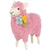 Pink Felt Sheep Table Piece with Blue Flower Lapel