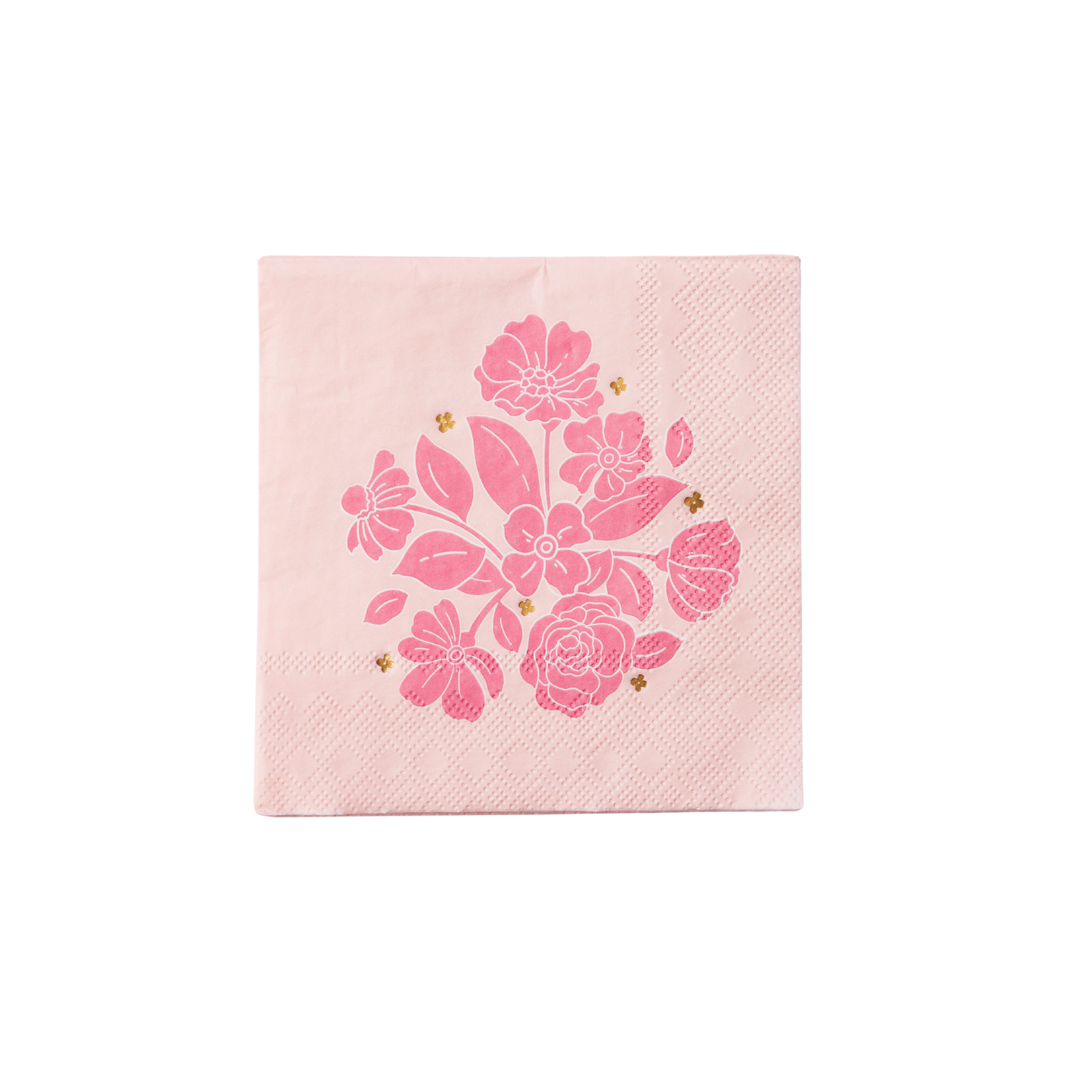 Pink Floral Paper Cocktail Napkins