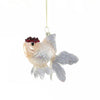 Silver Goldfish Glass Ornament