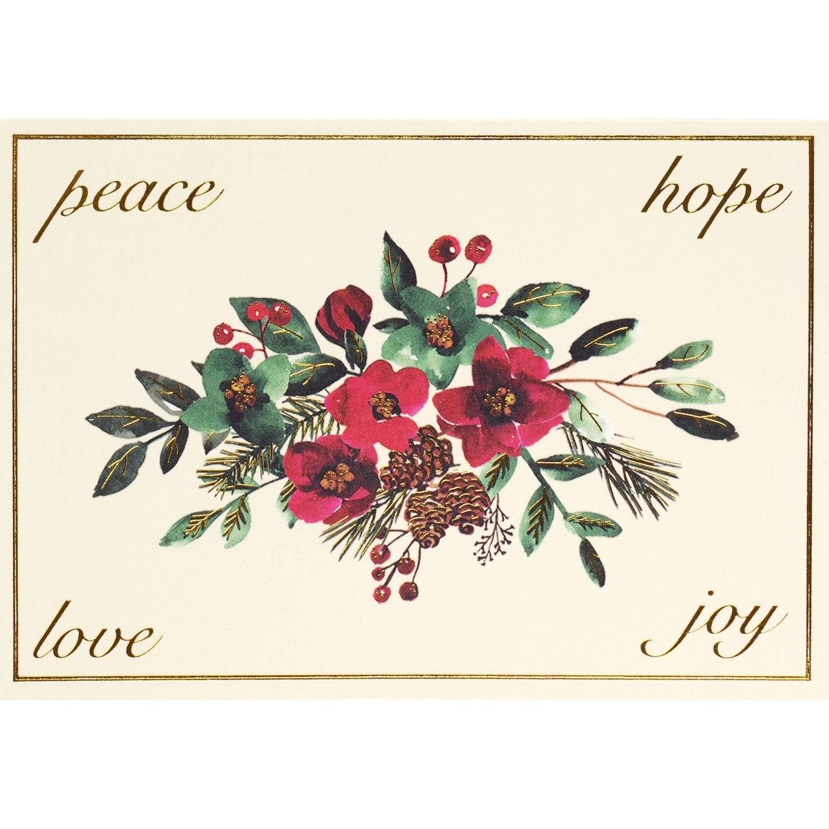 Winter Blooms & Berries Small Boxed Holiday Cards