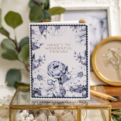 Toasted Crumpet "Heres to Wonderful Friends" Greeting Card