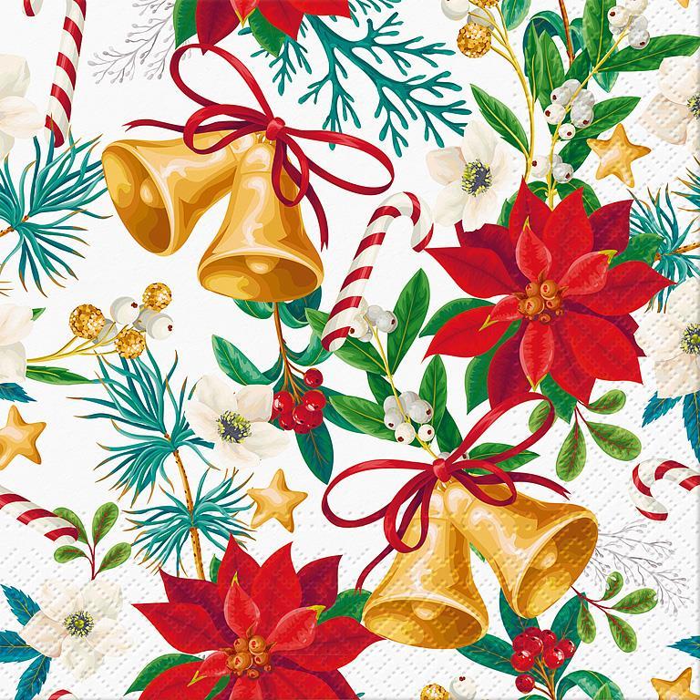 Botanical Noel Paper Cocktail Napkins