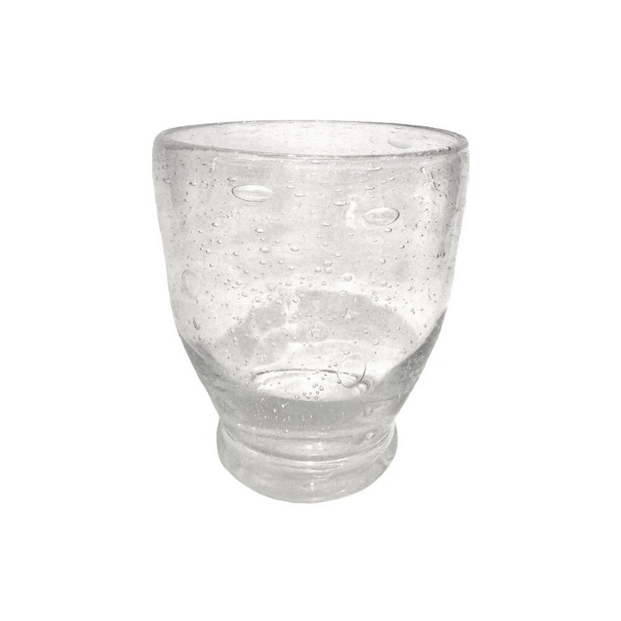 Large Clear Bubbled Glass Tumbler | Putti Fine Furnishings 