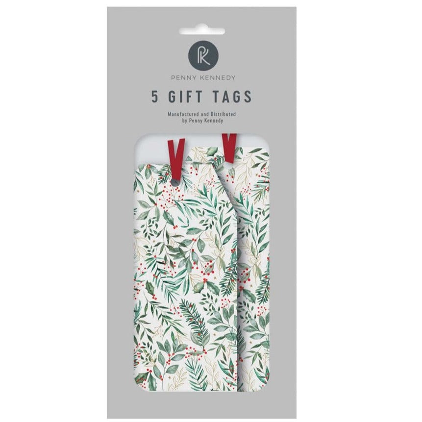 Penny Kennedy "Greenery & Berries" Christmas Gift Tags | Putti Christmas Gift Wrapping 