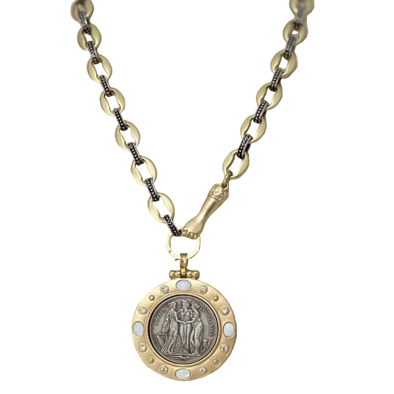 Valentine Rouge "The Three Graces Necklace" - Gold & Silver